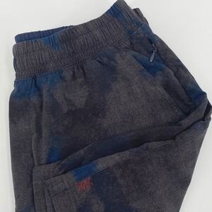 Rhone Mako Lined Athletic Shorts Mens Medium Blue Grey Abstract Cloud Print 7in